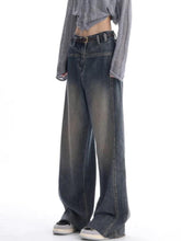 Vintage Wash Raw Trim Boyfriend Jeans